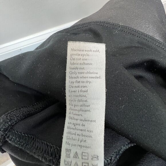 Spanx Black Shimmer Metallic Sheen Leggings Size M Medium Stretch - Picture 11 of 11